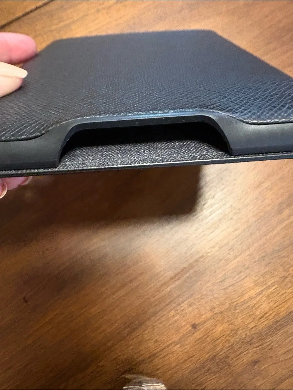 Amazon Kindle Paperwhite Leather Cover in Black with Magnetic Tab